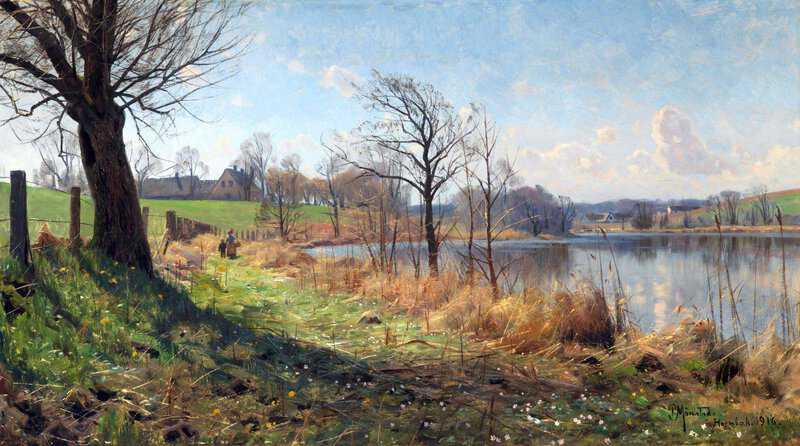 Monsted Peder A View Of Hornb K 1916 museum quality