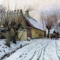 Monsted Peder A Winter Day Hoje Taastrup 1922