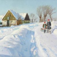 Monsted Peder A Winter Day In Glostrup