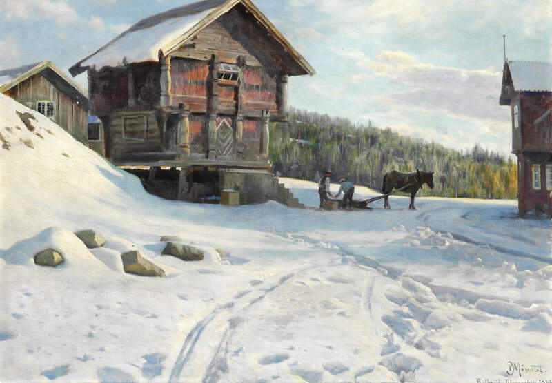 Monsted Peder An Old Pantry In Bolkesjo Norway 1934 museum quality