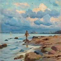 Monsted Peder Boy Fishing 1908