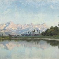 Monsted Peder Calm Day At Lake Geneva Switzerland 1887