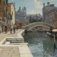Monsted Peder Canal In Venice 1928