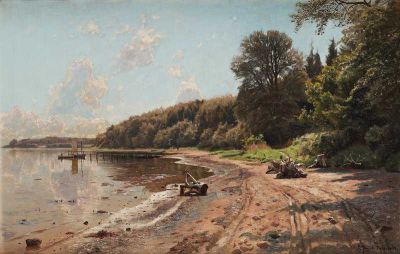 art oil painting reproduction of  Monsted Peder Coastal Landscape Fano Denmark 1915 1 museum quality handmade