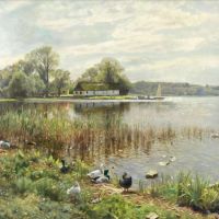 Monsted Peder Ducks At The Water S Edge 1937