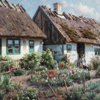 Monsted Peder Ein Fruhling Im Bauerngarten 1923