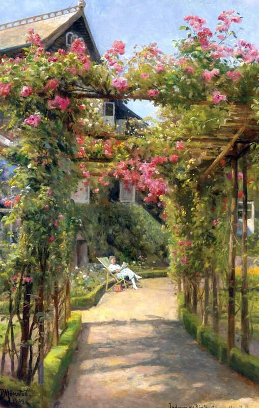 Monsted Peder Entrance To Bjaelkestuen In Hornbaek 1939 museum quality