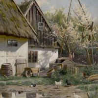 Monsted Peder Farmhouse With Chickens