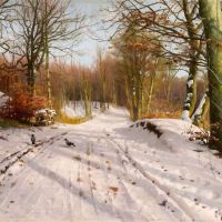 Monsted Peder Forest Path In Winter 1917