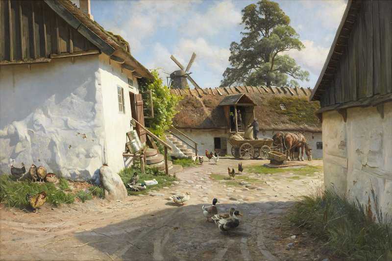 Monsted Peder Gaardinterior Fra Blaab K Vandmolle 1921 museum quality