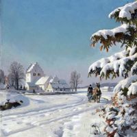 Monsted Peder In A Snowy Landcape