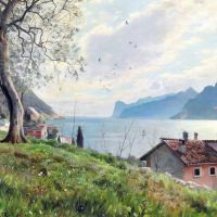Monsted Peder Lake Garda Seen From Torbole 1932