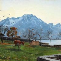 Monsted Peder Landscape From Villeneuve France 1886 1