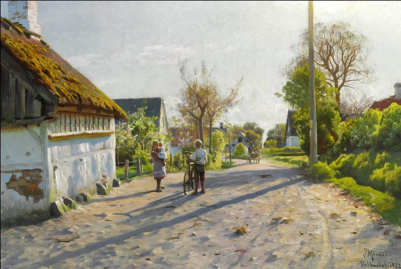 Monsted Peder Late Spring Day In Vallensb K 1922 museum quality