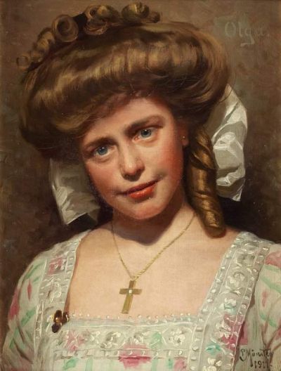 art oil painting reproduction of  Monsted Peder Olga 1917 museum quality handmade