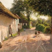 Monsted Peder Outside The Cottage