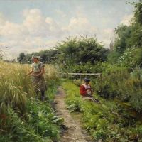 Monsted Peder Picking Flowers 1902
