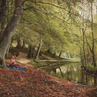 Monsted Peder Picnic In The Woods 1888