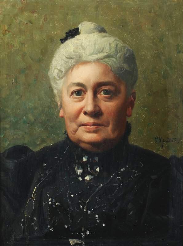 Monsted Peder Portait Of The Artist S Cousin Mrs. Mogelvang museum quality