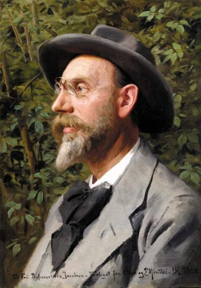 art oil painting reproduction of  Monsted Peder Portrait Of Professor Jacobsen museum quality handmade