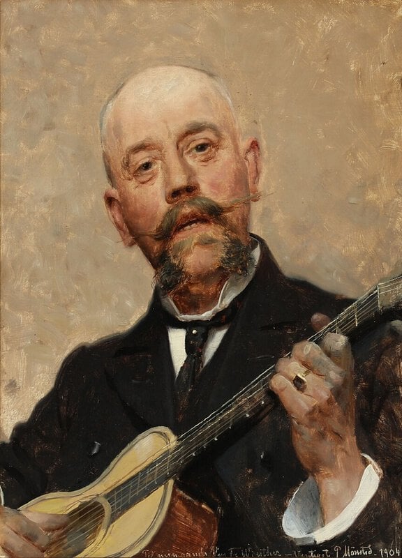 Monsted Peder Portrait Of The Painter Frederik Winther 1853 1916 Friend Of The Artist 1904 museum quality