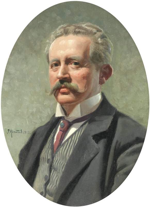 Monsted Peder Portrait Thought To Be The Artist 1911 museum quality