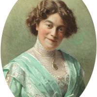 Monsted Peder Portrait Thought To Be The Artist S Wife 1910