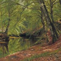 Monsted Peder River Through The Woods 1905