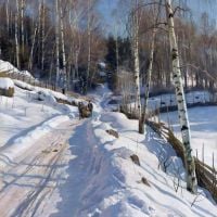 Monsted Peder Sleigh Ride On A Sunny Winter Day 1919