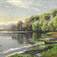 Monsted Peder Spring Day At Molledammen At Orholm 1894