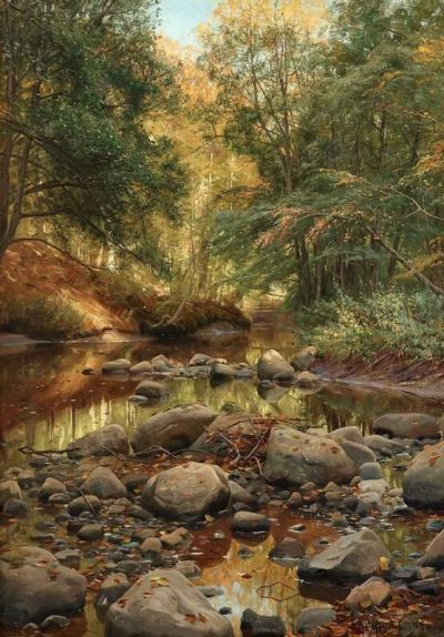 art oil painting reproduction of  Monsted Peder Spring Landscape 1896 museum quality handmade