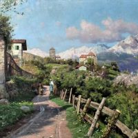 Monsted Peder Spring Landscape In Tyrol 1913