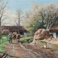 Monsted Peder Springtime At Samso By A Farm 1927