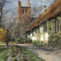 Monsted Peder Springtime At Stenlose Church 1919
