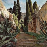 Monsted Peder Steps Leading Up To Villa D Este. View From Tivoli Near Rome