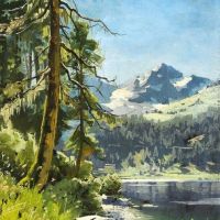 Monsted Peder Summer Day At St. Moritz 1887