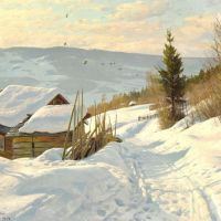 Monsted Peder Sunny Winter Day In Norway 1919
