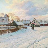 Monsted Peder Sunset At Syv Kirke