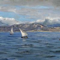 Monsted Peder Tarifa. Segelschiffe Bei Gibraltar 1892