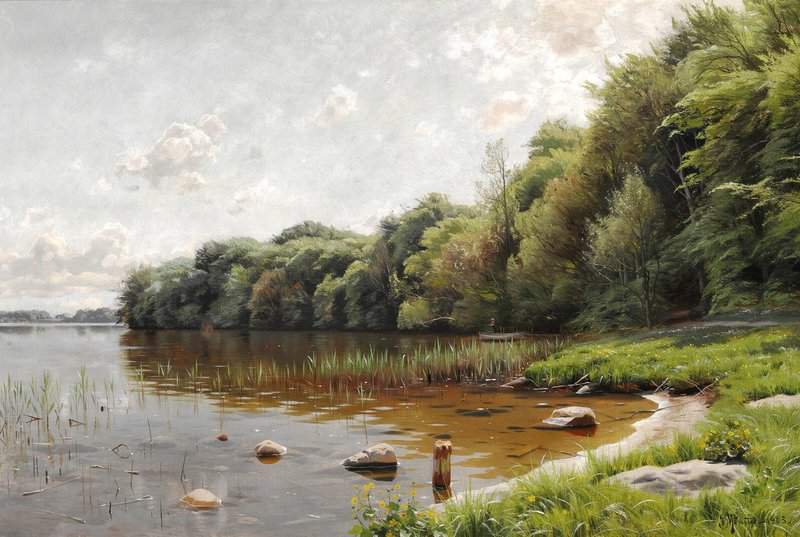 Monsted Peder The Bay Near Hjortn S Soro museum quality