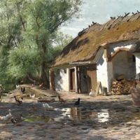 Monsted Peder The Laundry Is Being Washed A Summer Day Outside The Farmhouse 1904
