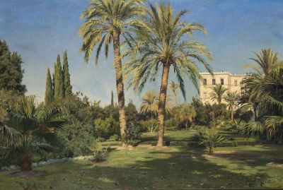 art oil painting reproduction of  Monsted Peder The Royal Garden Greece 1892-93 museum quality handmade