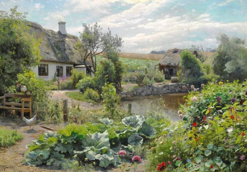 Monsted Peder The Village Pond In Langemark. Samso 1932 museum quality