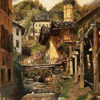 Monsted Peder Town Scene From Innsbruck 1909