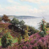 Monsted Peder Udsigt Over Vejle Fjord Fra Frydenlund Lyngbakke 1920