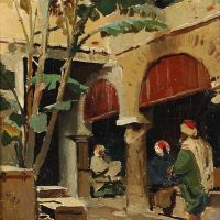 Monsted Peder View From An Algerian Courtyard 1886