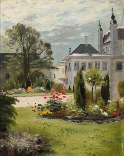 art oil painting reproduction of  Monsted Peder View From Fredensborg Castle 1894 museum quality handmade