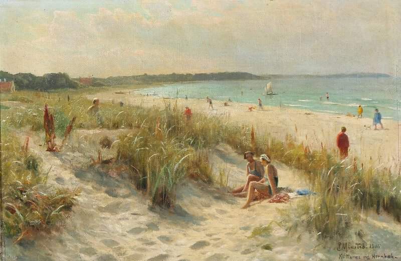 Monsted Peder View From Hornb K Beach 1935 museum quality