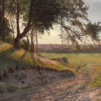 Monsted Peder View From Ornebjerg Towards Gravlev Near Skorping 1911