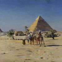 Monsted Peder View Of Giza Pyramids Outside Cairo 1893